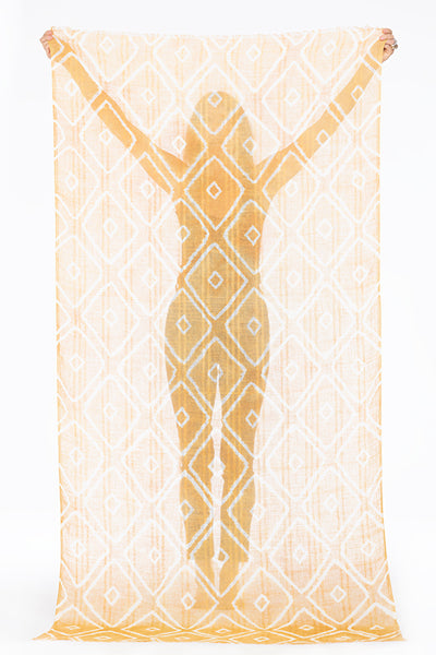 LINEN EL MELHFA HONEYCOMB SHAWL