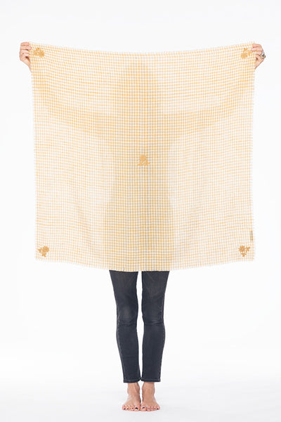 GINGHAM EMBROIDERED CAMPO DE’ FIORI BANDANA