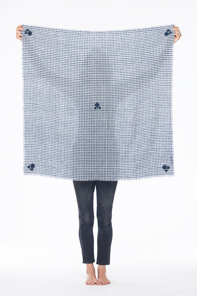 GINGHAM EMBROIDERED CAMPO DE’ FIORI BANDANA